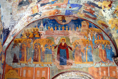 Frescoes in the Church of Elijah the Prophet in Yaroslavl - photo by Larry Koester /flickr.com/photos/larrywkoester/16209167978