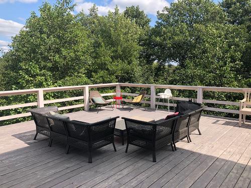Bolotov Dacha terrace is a nice spot to chill
