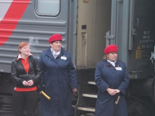 Russian train conductors 