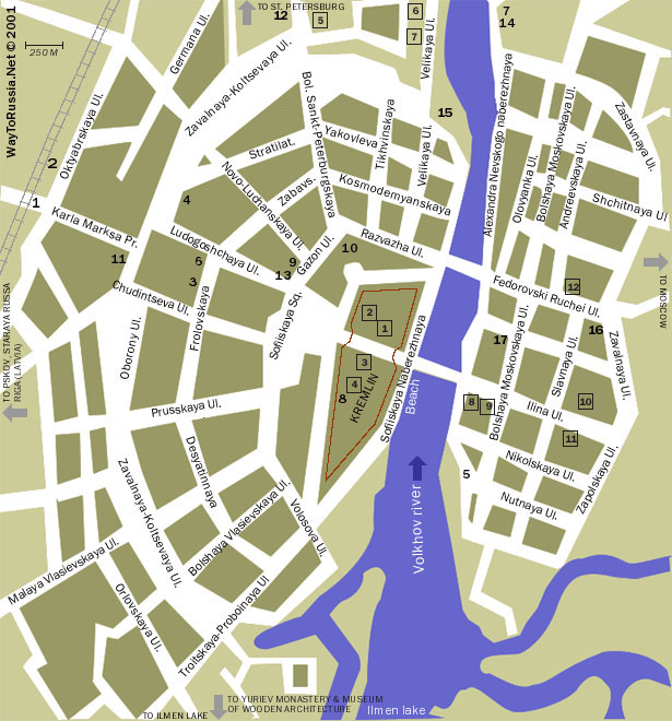 Map of Novgorod Velikiy