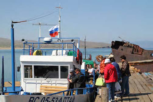 A small ferry in Irkutsk photo by Ryan Albrey - flickr.com/photos/47511315@N05/