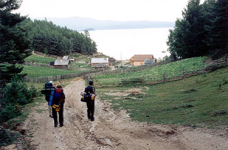 This is us entering Korbulik village at Baikal (2003)