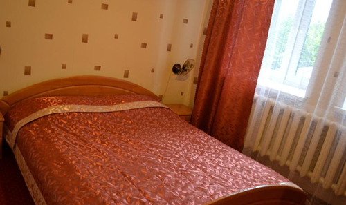 Simple double room in Mush Hotel, Kostroma