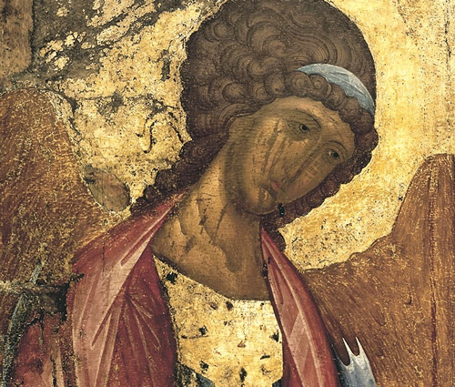 Andrei Rublev's  Archangel Michael (app. 1410) in Tretyakov National Gallery in Moscow