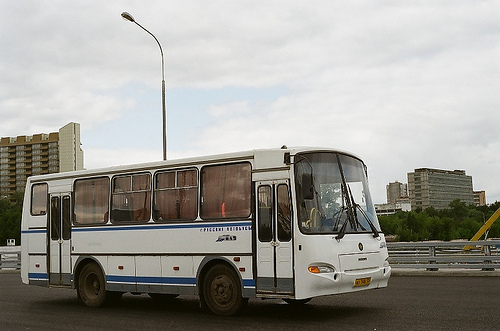 A Russian PAZ bus / photo by pingklr@FlickR