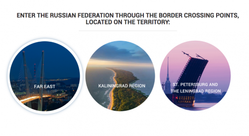 Russian e-visa application form on MID website