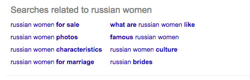 women russia related searches