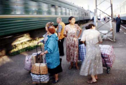 A Trans-Siberian train stop in Vladimir