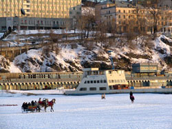 Vladivostok frozen bay
