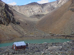 blue lake at Aktru, Altai mountains